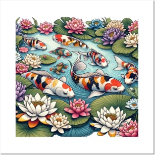 Koi Pond Posters and Art